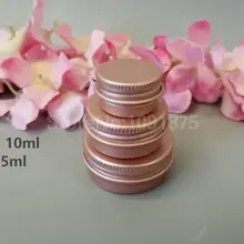 100 шт 5 мл 10 мл 15 м пустая мини-Роза Золотая алюминиевая баночка для крема горшок 5 г 10 г 15 г Макияж Украшение ногтей косметические металлические жестяные банки контейнеры