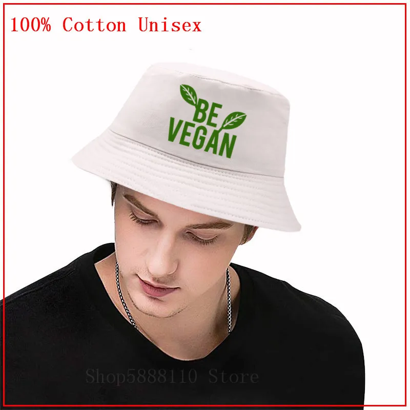 BE VEGAN зеленая Панама мужская шляпа женская летняя Боба в стиле хип хоп Рыбацкая