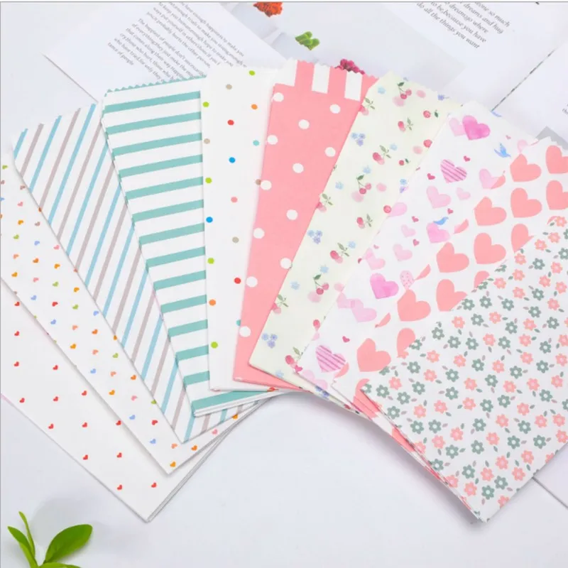 Uds de dibujos animados sobre patrón mixto mailer Sobres de papel para letras love de DIY 19,5*9CM