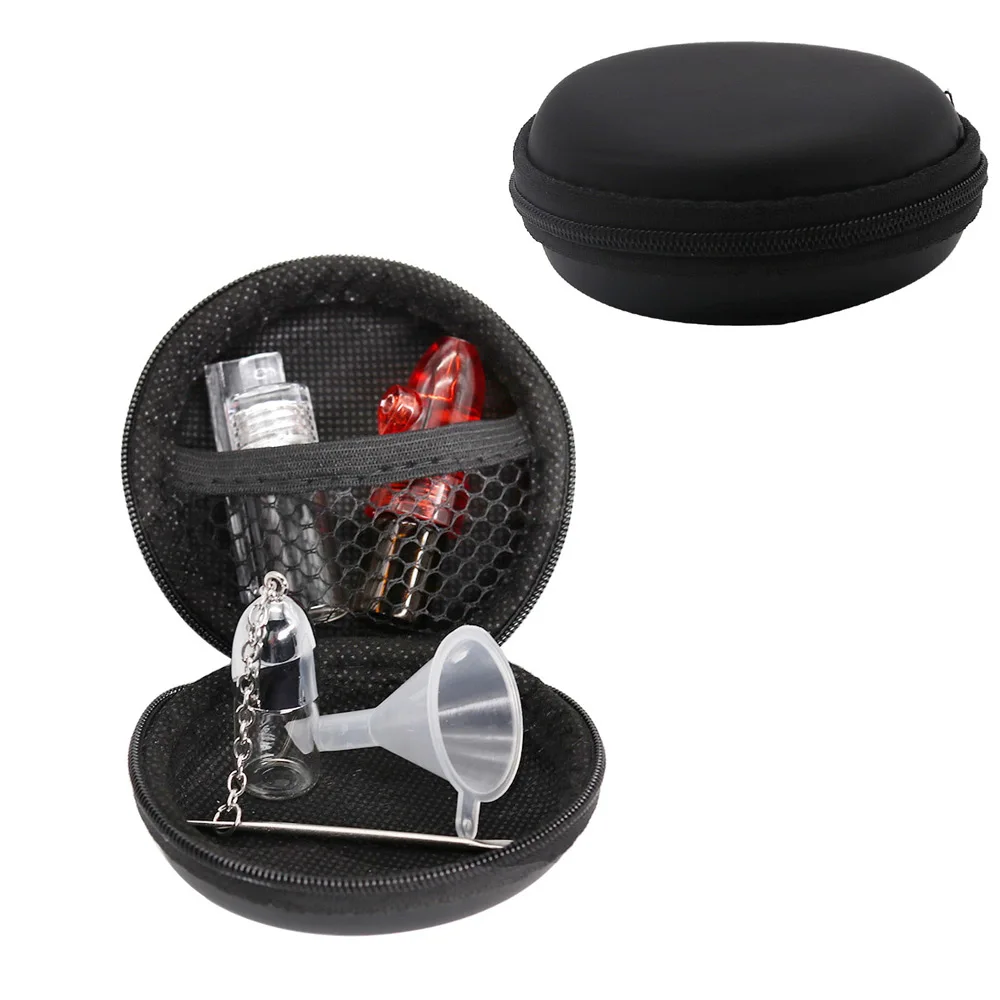 

HONEYPUFF Snuff Set Glass Snuff Sniffer Snorter Dispenser + Glass Pill Bottle + Plastic Funnel + Snuff Jar With Spoon