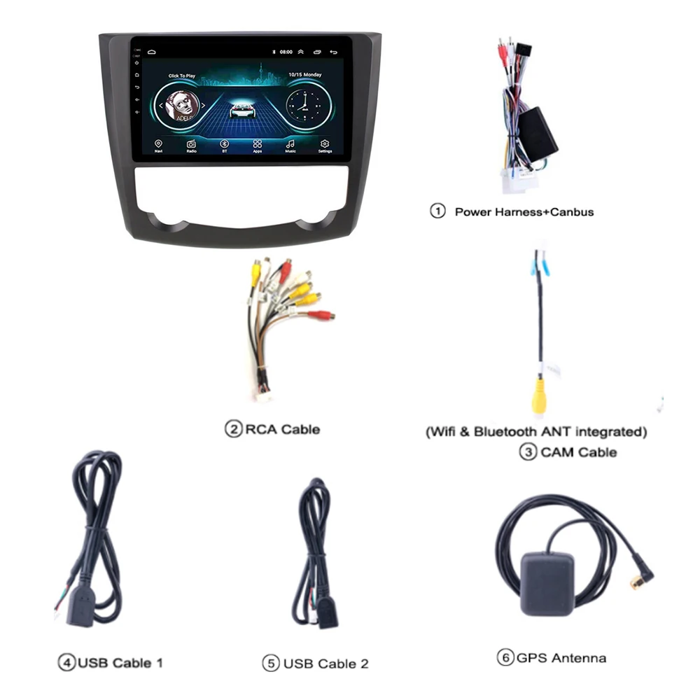 Авторадио для Renault Kadjar Автомобильная gps навигационная система Android 8,1 " камера заднего вида CarplayVideo Hot spot/wifi/USB