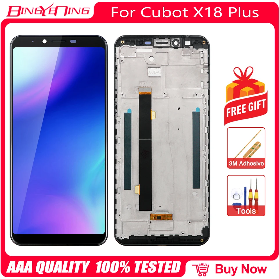 Оригинальный дигитайзер для Cubot X18 Plus ЖК дисплей и тачскрин с рамкой модуль экрана