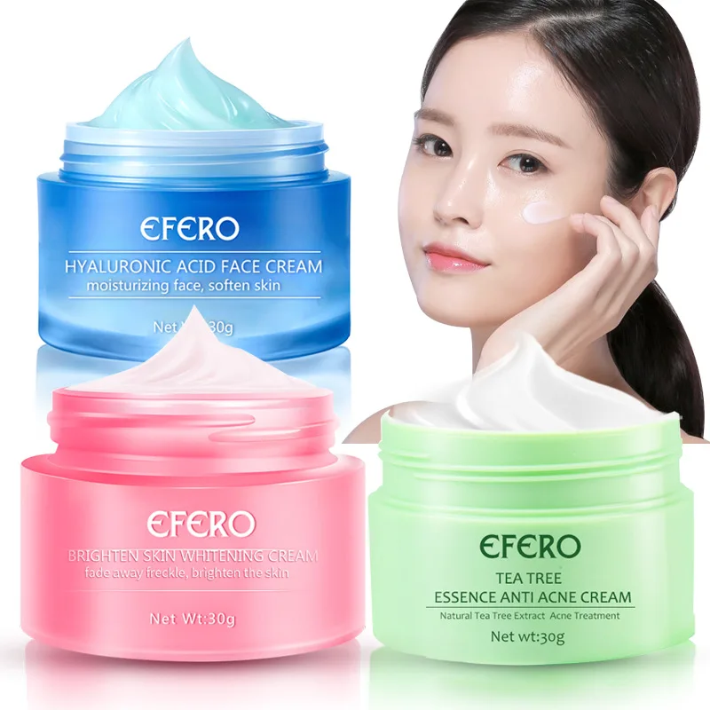 

Hyaluronic Acid Face Cream Skin Whitening Cream for Face Care Acne Treatment Moisturizing Snail Cream Vibration Face Massager