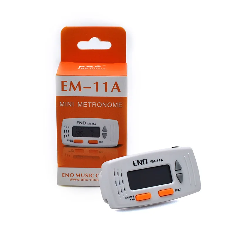 ENO EM-11A NEW Mini Clip Digital Metronome White Color