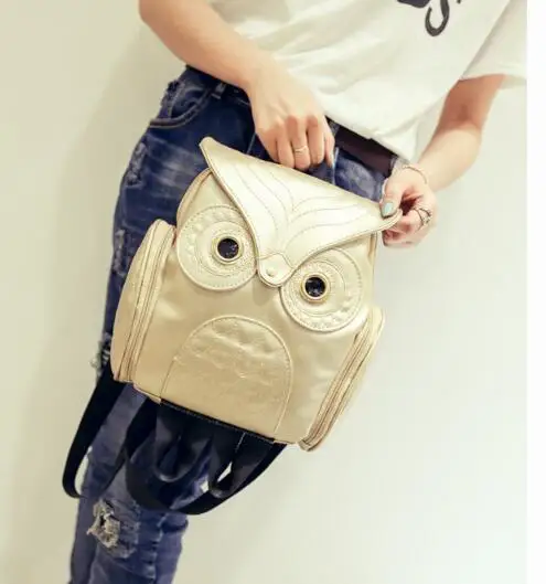 1pcs/lot Cute Owl Fashion Backpacks Cartoon owl Women Backpack Softback School Bags Teenage Backpacks 4colors