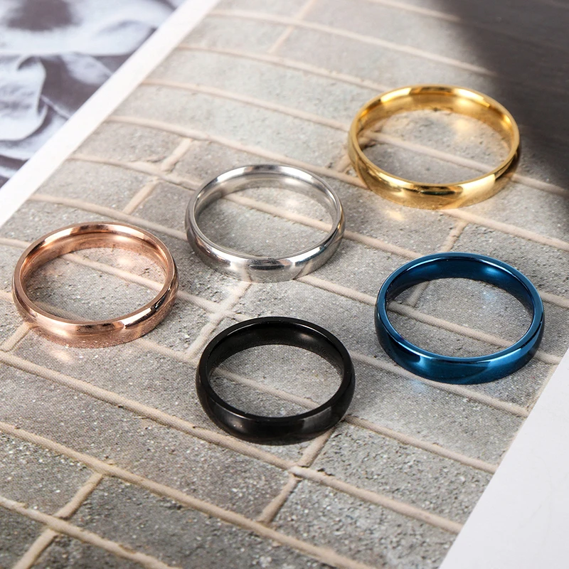 Кольцо из полированной нержавеющей стали под розовое золото|ring|ring keyring cube |