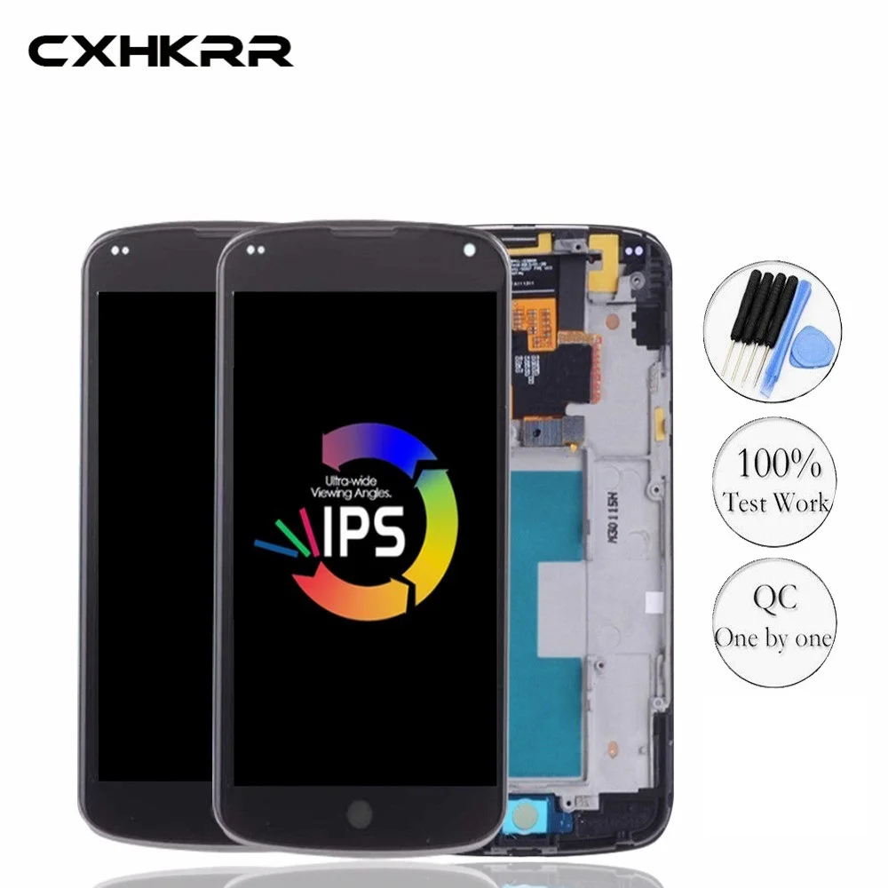 CXHKRR для LG Nexus 4 ЖК-дисплей сенсорный экран с рамкой дигитайзер E960 LCD | Мобильные