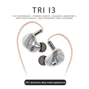 

TRI I3 In-ear Wired Earphone Audiophile HIFI Stereo Headset Planar Magnet+Composite 8MM Dynamic Driver Music Game Sports Headset