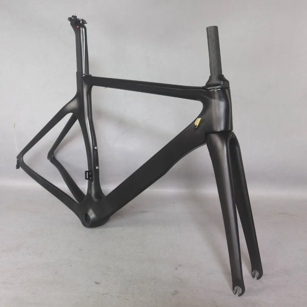 SERAPH new Aero design all black color carbon road bike frame 
