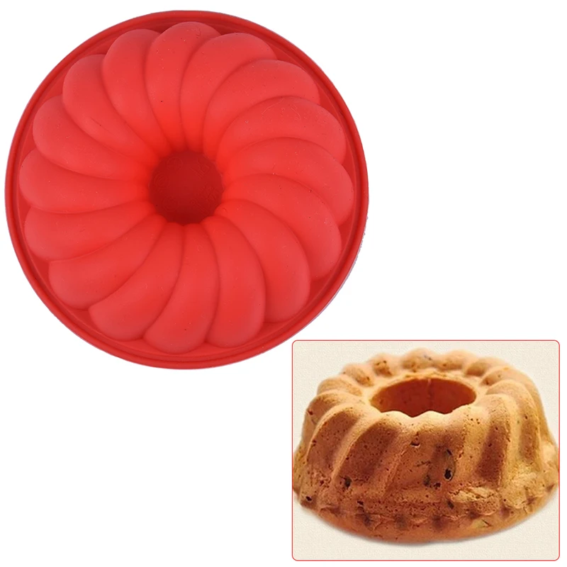 1pc Silicone DIY Baking Cake Tools Mold Pumpkin Moulds Mini Pan Bakeware Tray random color | Дом и сад