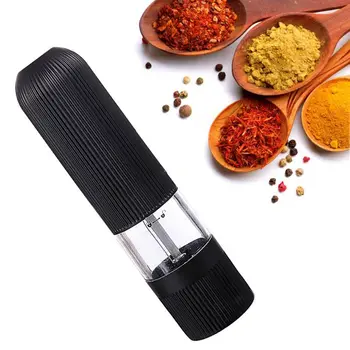 

OOTDTY Electric Automatic Pepper Salt Mills Grinder Durable Adjustable Grain Size Home Kitchen Bar Supplies Seasoning Tools