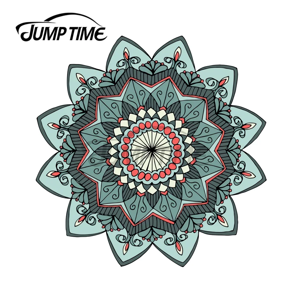 JumpTime 13x11 8 см спокойная зеленая и красная Мандала ручной работы дизайнерский