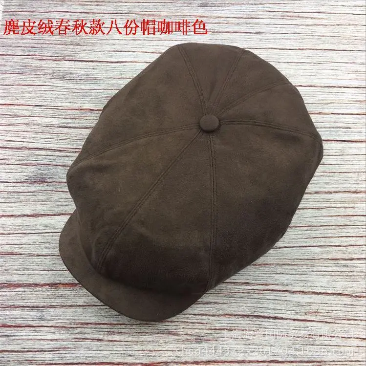 Beret Hat Newsboy Cap Newsboy Hat Woolen Beret Male Plus Size Ivy Hat Big Head Man Spring Summer and Autumn Newsboy Cap Linen Beret Caps Winter Wool Flat Caps 55-59cm 60-61cm