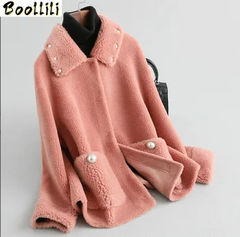 

Boollili Real Fur Coat Women Wool Jacket Women Clothes 2020 Sheep Shearling Winter Coat Women Korean Manteau Femme