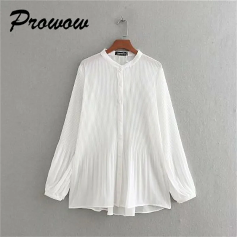 Women blouse Chiffon Pleated Shirts Women Casual Tops Ladies Loose Blouse Female Smock shirts Women Blouse blusas femininas