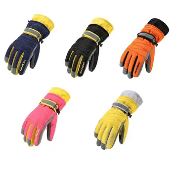 

Cycling Gloves Adult Children Thick Full Finger Windproof Waterproof Thermal Outdoor Accessories Winter Riding Skiing Handwear