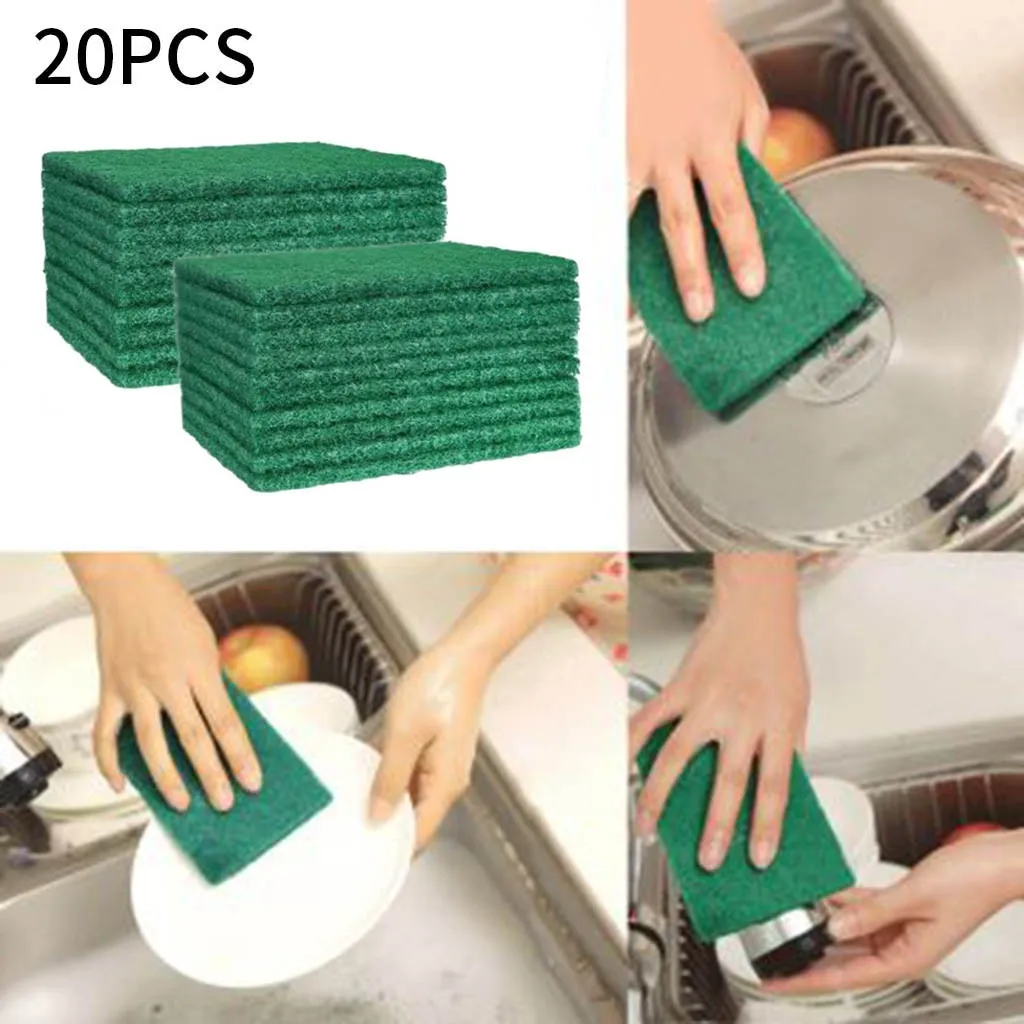 

20PCS Kitchen Emery Magic Eraser Scouring Pad Removing Rub Pot Focal Stains Cleaning Sponges for Kitchen Bathroom Cleaner Tools