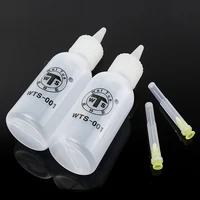 Bouteille de colophane en plastique à pointe d'aiguille de 50ml, liquide de nettoyage, distributeur d'huile d'alcool, nettoyeur de bouteilles à main en plastique, réparation de bricolage 4