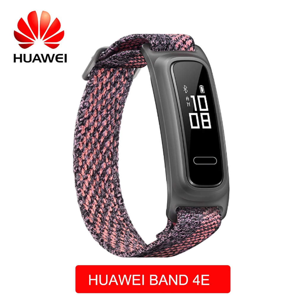 Huawei Honor Band 4 Band 5 умный Браслет Globle Версия 50m водонепроницаемый фитнес-трекер монитор сердечного ритма во время сна Smart Wirstband - Цвет: pink band 4e