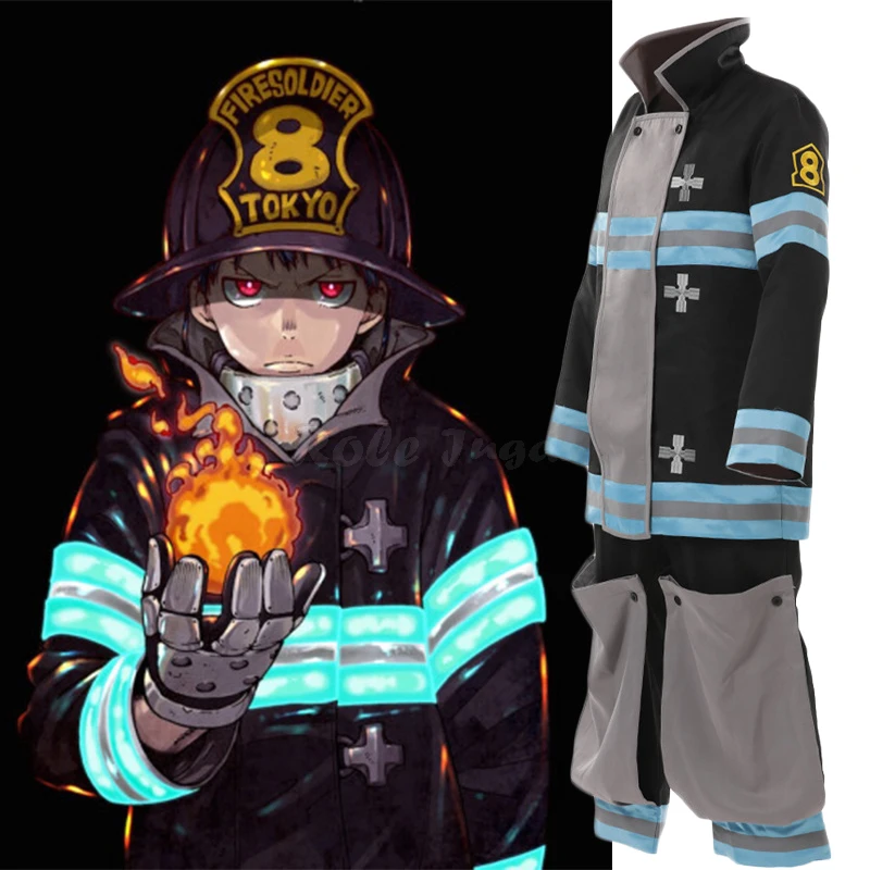 Аниме Fire Force Enen no Shouboutai Shinra Kusakabe костюм для косплея на Хэллоуин Asa Boiru пальто брюки