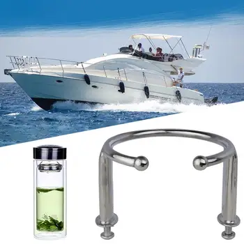 

1pcs Stainless Steel Drink Bottle Can Cup Holder Boat Marine Yacht Camper Open Ring Motorcycle Cup Holder Car Coasters
