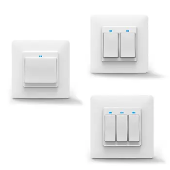 

WiFi Smart Light Wall Switch Push Button Intelligent Remote Control Hands-free Voice Control Scheduled Timer Setting