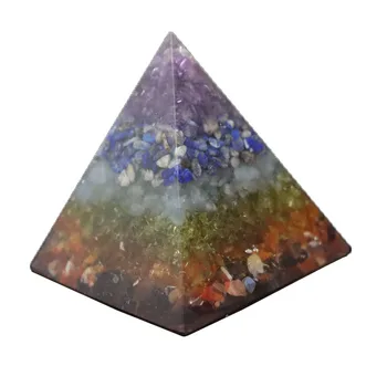 

Popular Rose Gold Color Pyramid Resin Labradorite Stone Pendant Citrines Crysal Fashion Jewelry