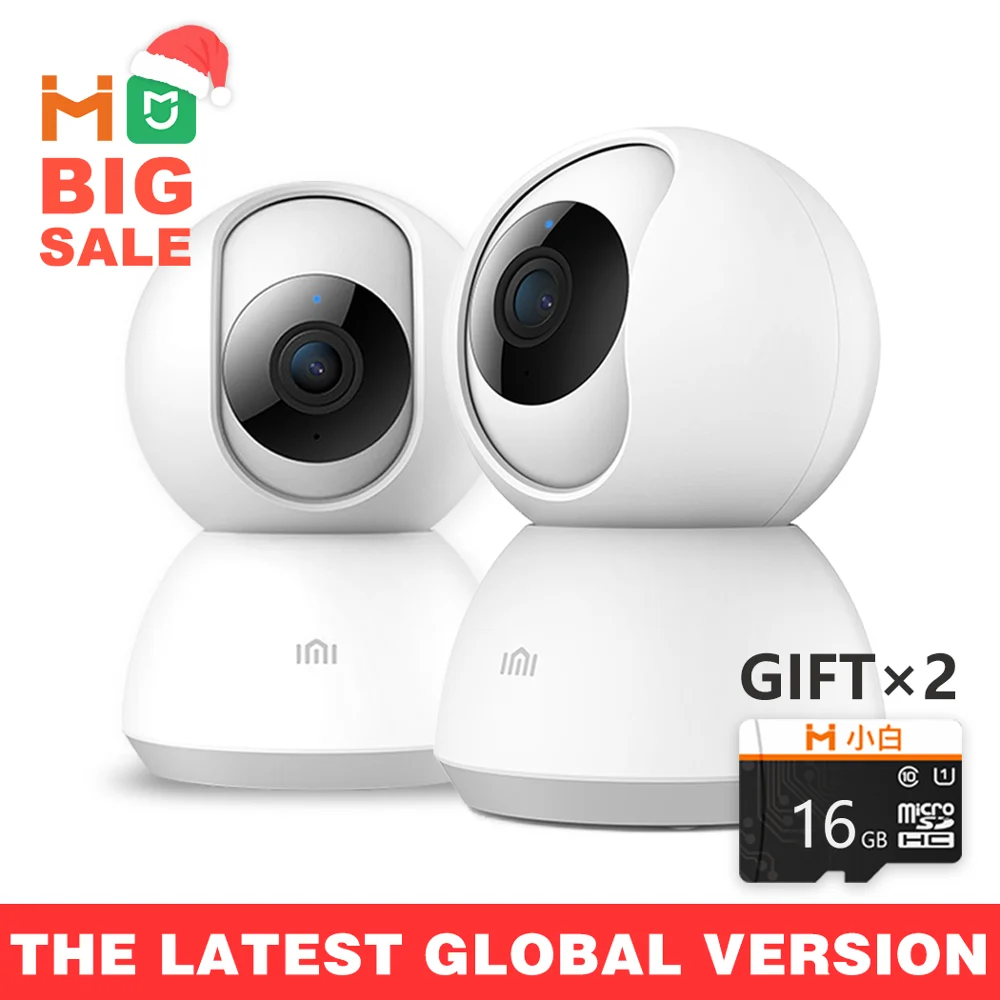 

IMILAB Mijia Wireless Home Security Camera, Xiaomi Mi Home App 2Pcs 1080P IP Camera Wifi 2MP H.265 Baby Monitor Mini H.265