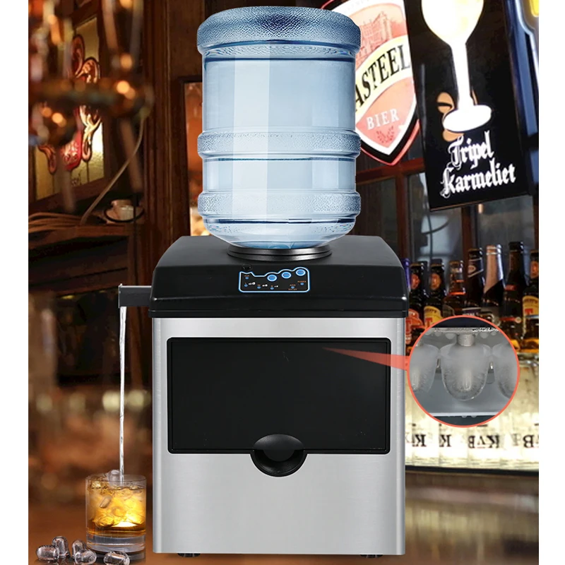 

Home Use Mini Automatic Electric Ice Maker Machine Portable Bullet Round Ice Making Machine Small Bar Cafe 160W