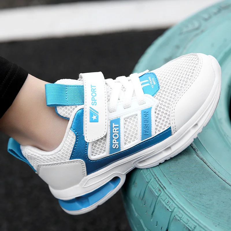 

2020 Spring And Summer New Style BOY'S Athletic Shoes Big Boy Mesh Breathable Students White Shoes Lightweight Casual Running Sh