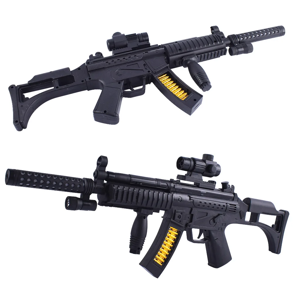 Children's electric sound hairpin submachine sniper rifle military model toy guns