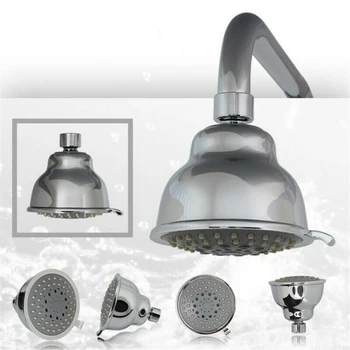 

4Inch Plating Shower Heads Sprinkler Sprayer 5 Water Modes For Bathroom Hotel High Pressure Water Saving Anion Stone Filter