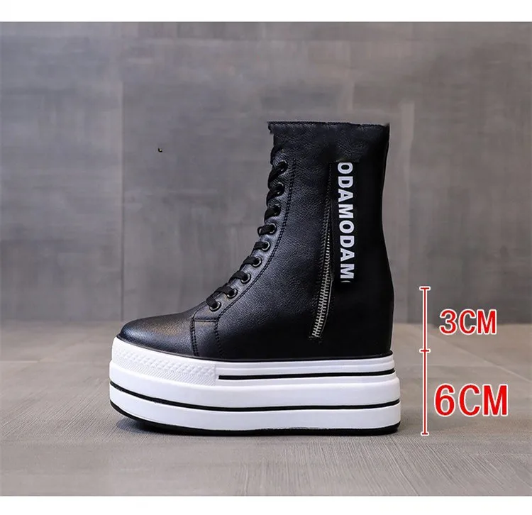 Women's Platform Zip Ankle Boots - true-deals-club
