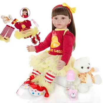 

KEIUMI 24 Inch Reborn bebe Dolls 60 cm Silicone Soft Realistic Princess Girl toddler Doll For Sale Kid Birthday Xmas Gifts