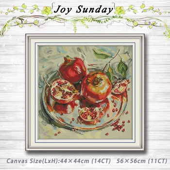

Pomegranate fruits paintings 14CT 11CT counted cross stitch kits embroidery set Needlework Set chinese cross stitch Home decor