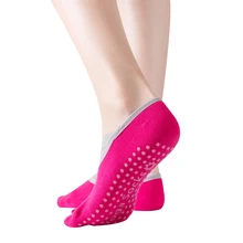 4 пары Женские носки для йоги противоскользящие частицы крест сплошной цвет Танцы для пилатеса и йоги удобные носки из хлопка спортивные носки M88