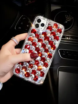 

Luxury Bling Colorful Stone Crystal Capa Cases for Samsung S20 S10 S9 S8 Plus Note10 Note9 Note8 Diamond Coque Fundas