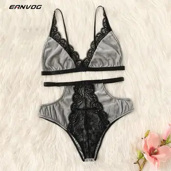 

Women's Sexy Bra Set Quality Polyester Lace Lingerie Straps Panty Bandage Set Babydoll Comfortable and Breathable Underwear Set
