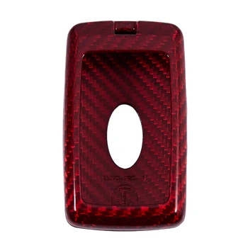 

Premium Real Carbon Fiber Red Snap on Case Fit for LAND RANGE ROVER New 2018-19 Smart Key Fob Remote