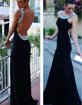 

party prom gown free shipping floor-length robe de soiree sexy backless crystal vestido de festa mother of the bride dresses