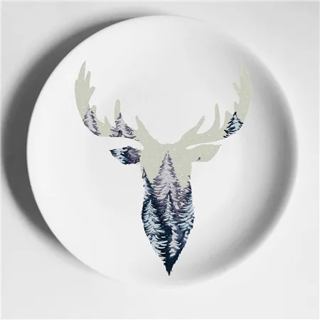 19 David'sdeer тарелка Milu Лось гостиная спальня декоративный фон настенные Настенная Декорация тарелка керамическая фарфоровая тарелка - Цвет: 19