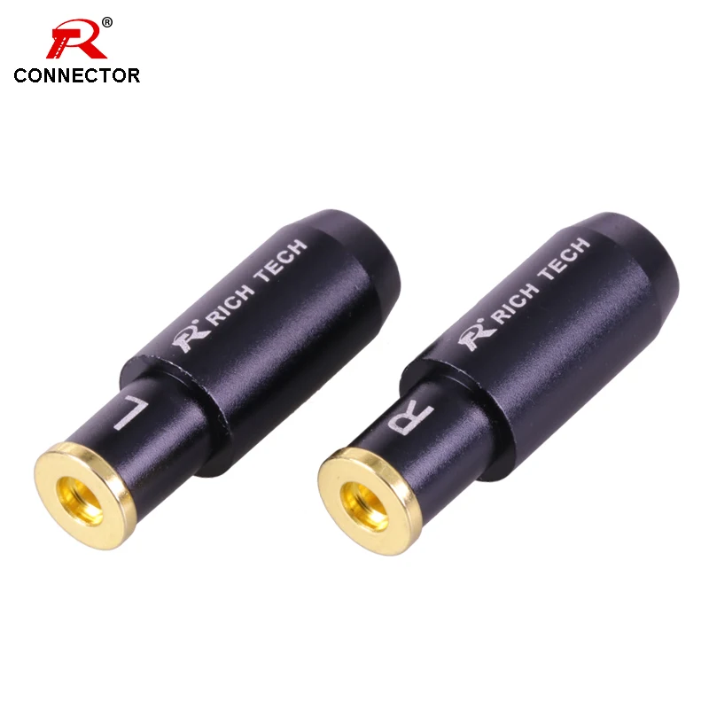 

2pcs MMCX HIFI Earphone Female Jack Connector, Gold Plated MMCX Earphone Pin Plug for Shure Westone ED5 SE535 SE846