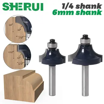 

1PC6mm Shank 1/4 shank Round Over Beading Edging Router Bit wood router bit Straight end mill trimmer