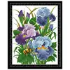 Iris flower painting counted printed on the canvas  11CT 14CT DIY kit Cross Stitch embroidery needlework Sets home decor ► Photo 1/6