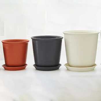 

Creative Imitation Ceramic Resin Plastic Thickened Balcony Green Plant Pot Resin Beige Gray Red Prevent Hovering