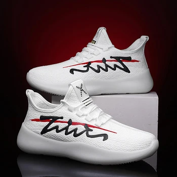 

Hemmyi Mens Shoes Casual Flyknit Breathable Light Comfortable Refreshing Interior Wear-resistant Beef Tendon Bottom Dropshipping