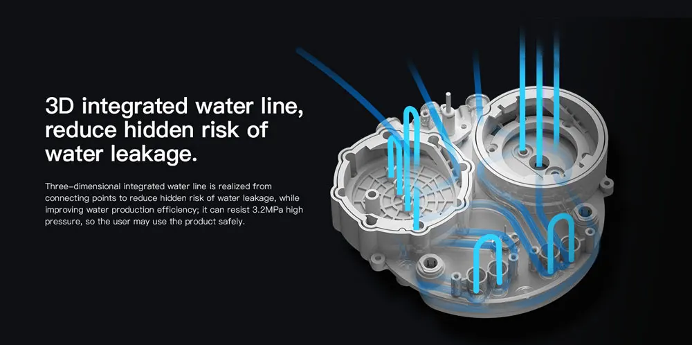 Xiaomi 2L очиститель воды 400 г большой поток паровой воды очиститель воды фильтр ржавчины удаления бактерий здоровья питьевой воды для