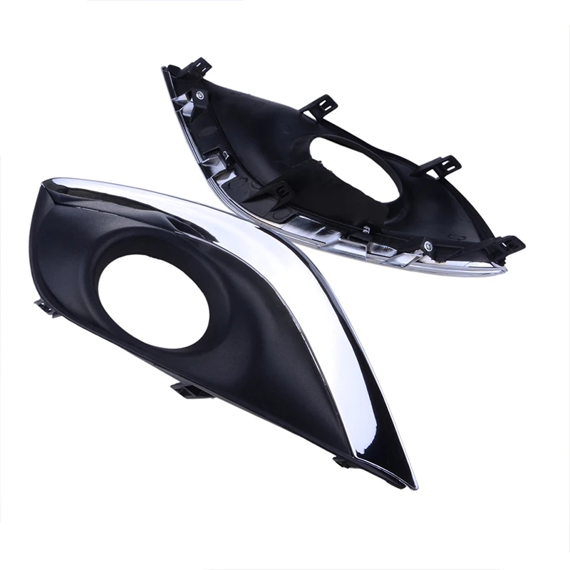 Rhyming Car Front Bumper Fog Lamp Frame Cover For Nissan Versa 2015 With/No Lamp Holes Car Accessories fog lamp frame cover