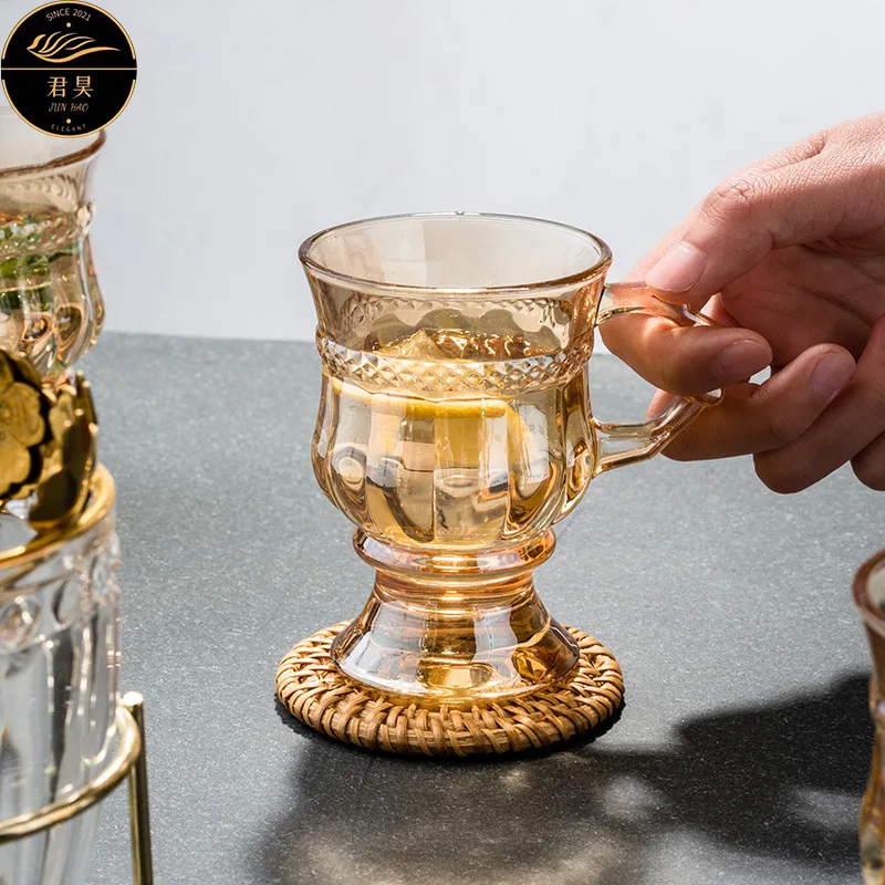 Heat Resistant Thick Glass Cup European Style Teacup Coffee Cup Healthy Drink Mug Tea Mugs coffee cup tea cup coffee mug