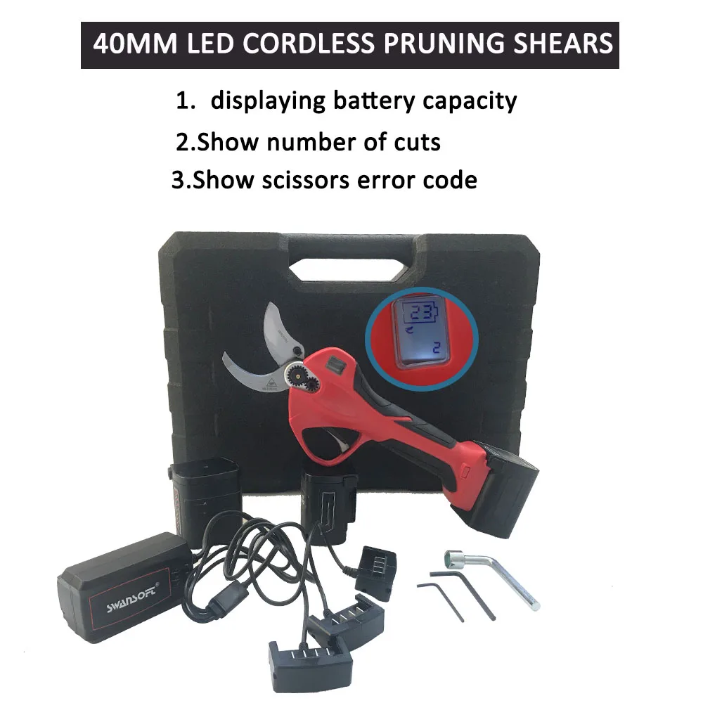 Kopen 2019 Nieuwe Komende 30 Mm Cordless Elektrische Snoeischaar, Tuinschaar